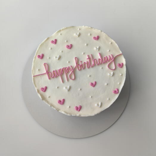 Торт 1кг happy bithday на день рождения девушке, любимой, жене, супруге, дочери, подруге, сестре, коллеге