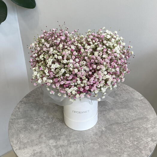 Сердце из гипсофил 💗
