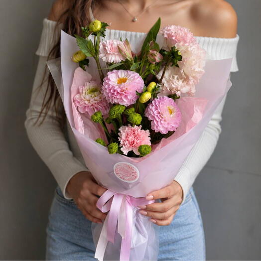 🌸Букет с георгинами