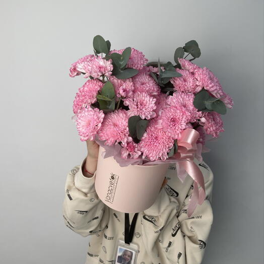 Композиция из розовых хризантем 💗
