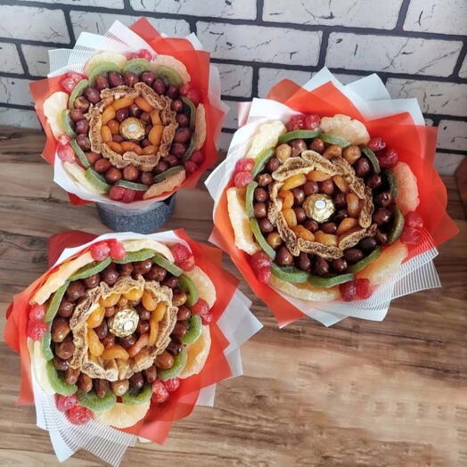 Полезный вихрь♥️Три букета с сухофруктами 😍Сухофрукты Букет на 1 Сентября 🍁 Учителю
