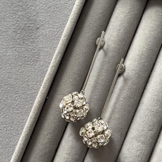 Длинные серьги Фаберже с кристаллами Swarovski