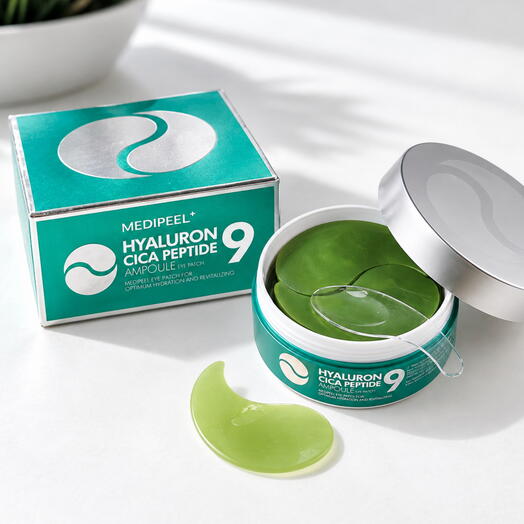Успокаивающие гидрогелевые патчи с пептидами Medi-Peel Hyaluron Cica Peptide 9 Ampoule Eye Patch
