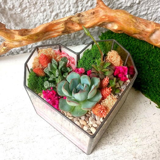 Florarium "From the bottom of my heart"