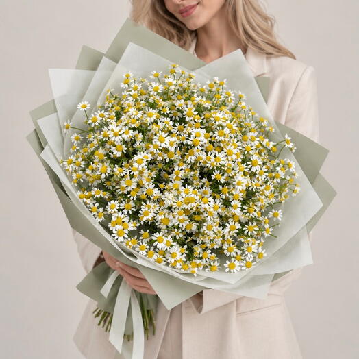 Полевой букет из 25 ромашек