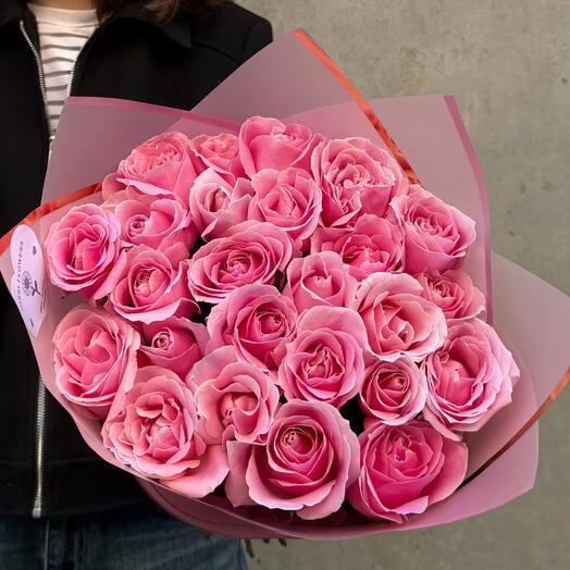 Букет из розовых роз Pink Avalanche