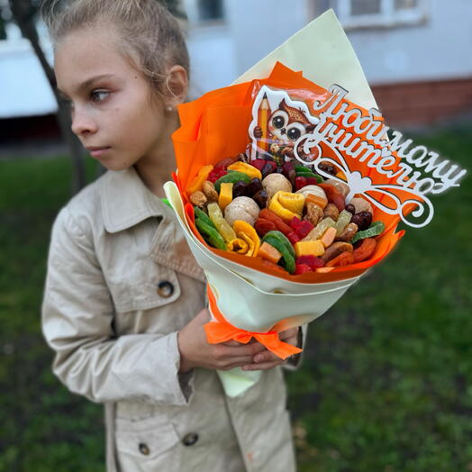 Букет из сухофруктов для учителя