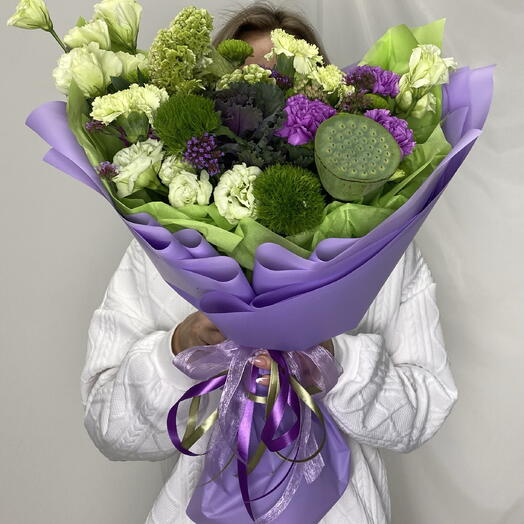 Букет «Креативный» с экзотикой💜