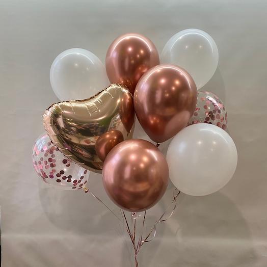 Сет «Люблю», розовое золото