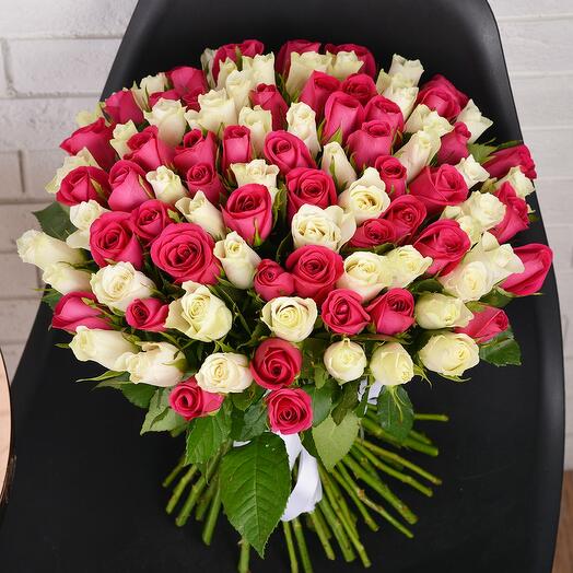 Ramo de 101 rosas multicolores