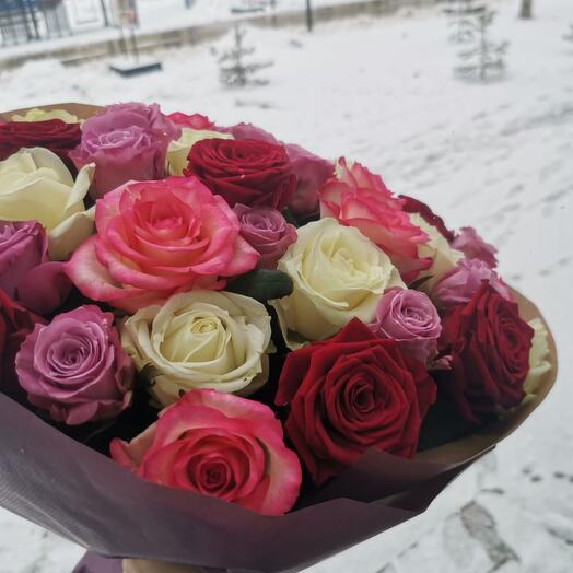 Букет из 31 розы микс