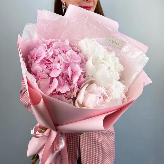 Hydrangea and peonies