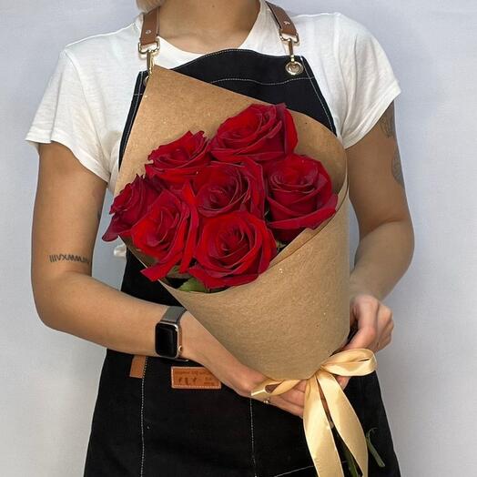 💐Розы красные 7шт