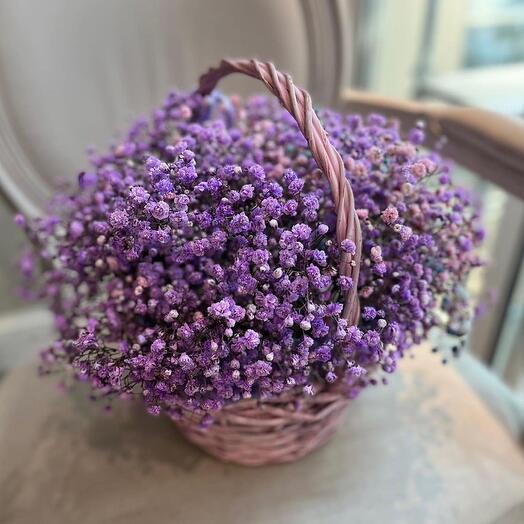 Корзина с гипсофиллой