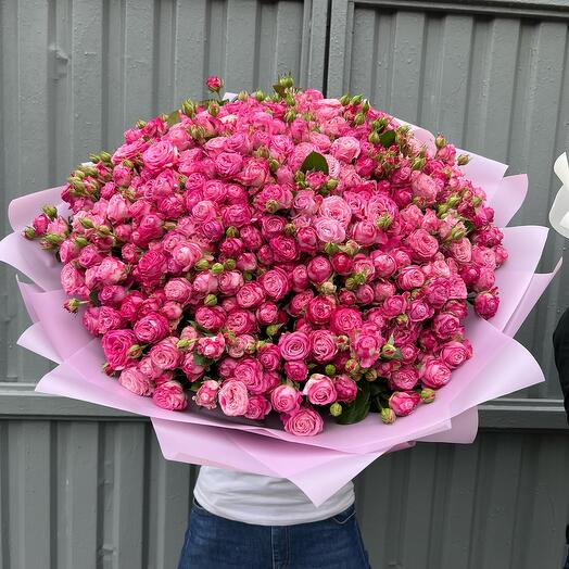 Misty bambastic bouquet of bush roses