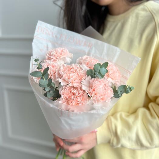 Ramo de Dianthus rosa suave