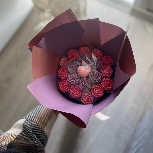 Шоколадные розы , 19 штук