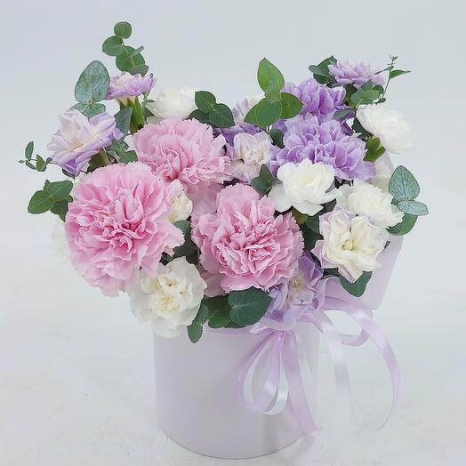 Лавандовая композиция в коробке XS