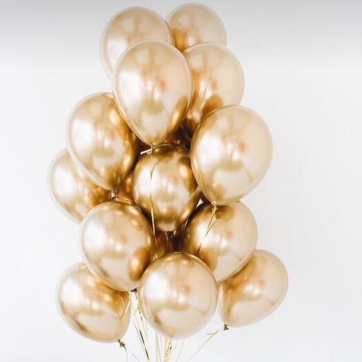 Set of gold balls (15 pieces)
