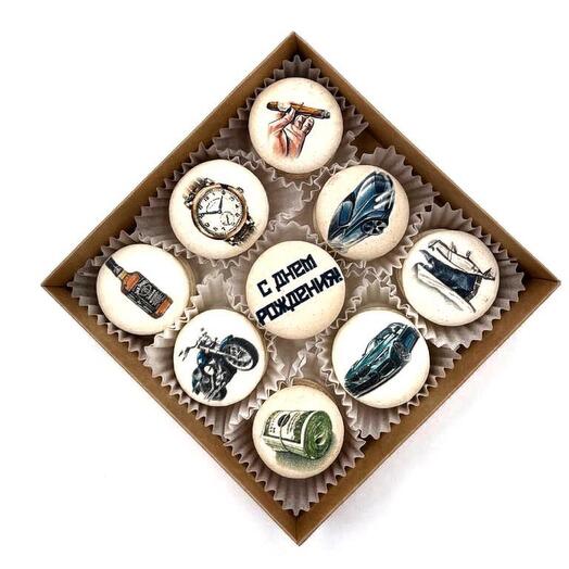 Подарочный набор макарон-ассорти для мужчины