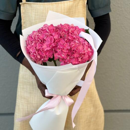 3 Pink Hydrangea  Bouquet