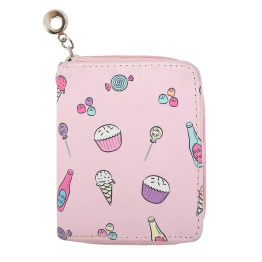 Кошелёк женский Lol Pop, 2 отдела на молнии, цвет розовый