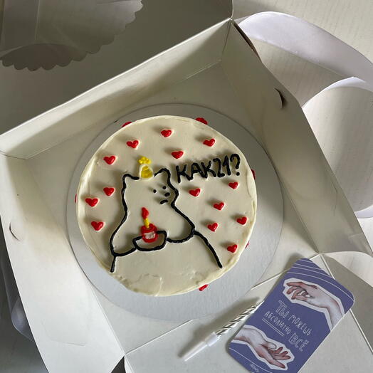 Бенто торт с мишкой и тортиком