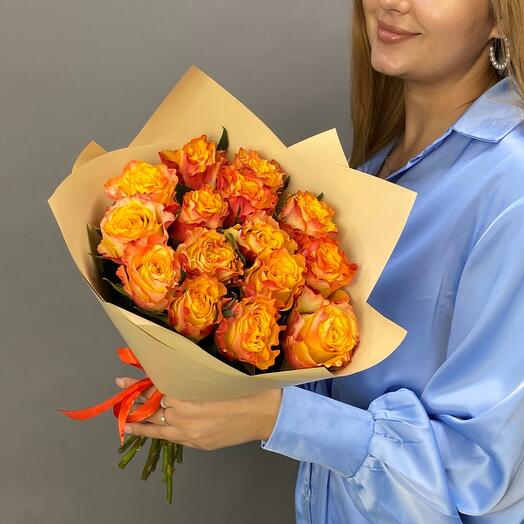 15 fiery roses
