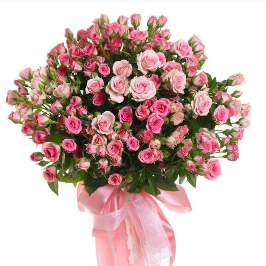 Букет "Розовая симфония!"