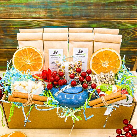 Juego de té de regalo para cualquier celebración "Signo de atención"