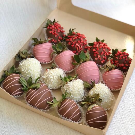 Strawberries in Belgian chocolate set