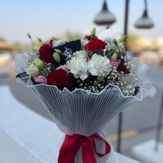 Red White Mono Bouquet