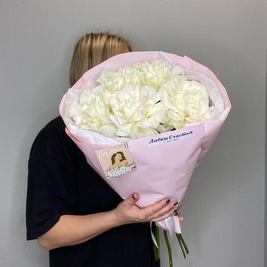 Ажурные белые французские розы 5 штук