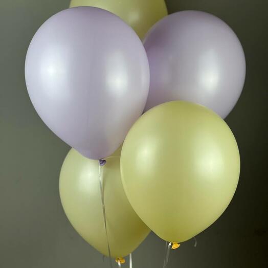 Воздушные шары под цвет букета (5 шт) Микс из 2-х цветов