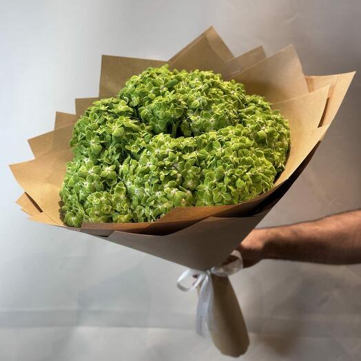 HYDRAGA GREEN HAND BOUQUET