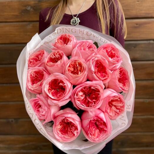 Букет нежных пионовидных роз Pink Expression