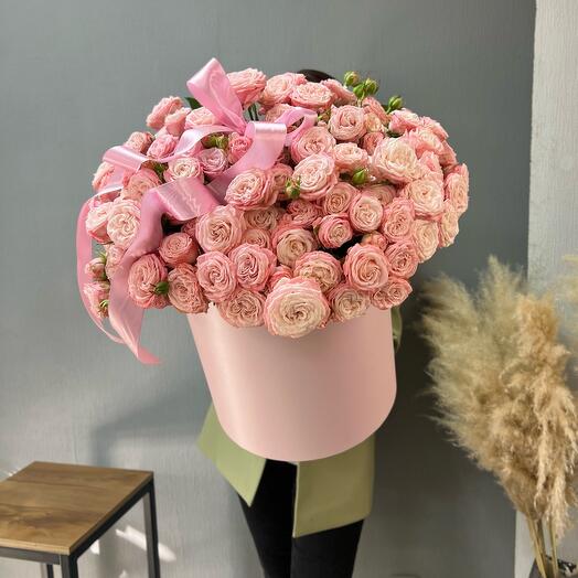 Коробка гигант из пионовидных роз 🌸