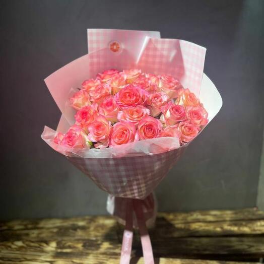 Букет из роз Джумилия 25 штук от Оранж Алматы