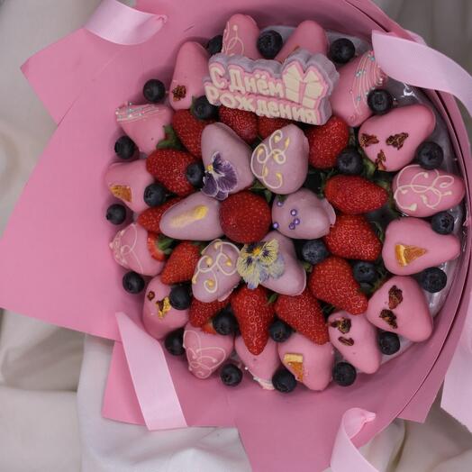 Букет с клубникой в шоколаде