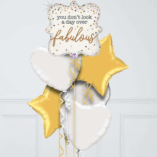 Fabulous Confetti Foil Balloon Bouquet 6 PCS