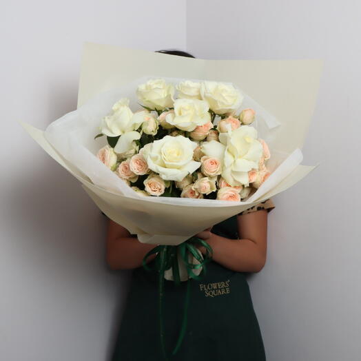 Beige Mix Flower Bouquet