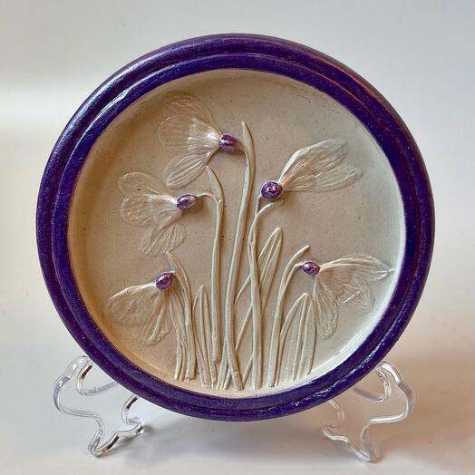 Botanical panel "Purple mood"