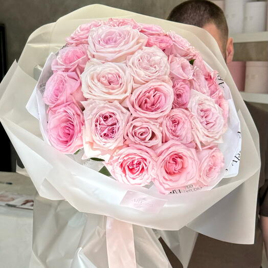 25 pink o hara roses