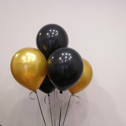 Набор шаров с гелием 5 шт
