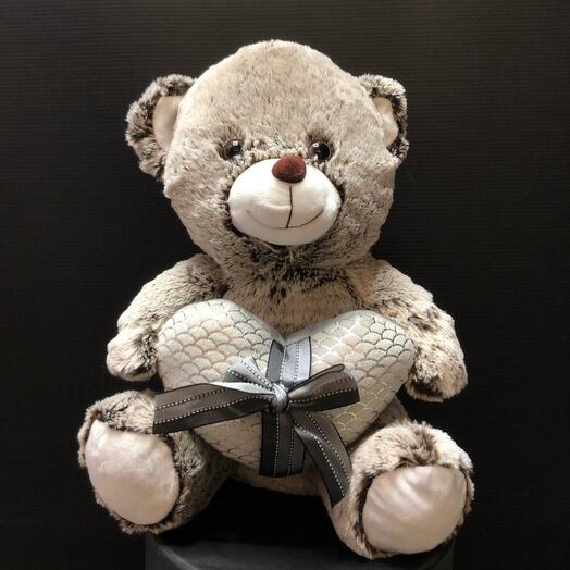 Мягкая игрушка "Мишка коричневый с подарком"