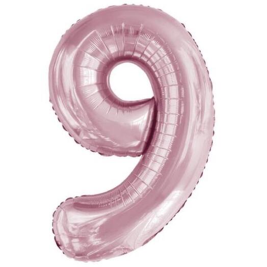Цифра нежно розовая «9»