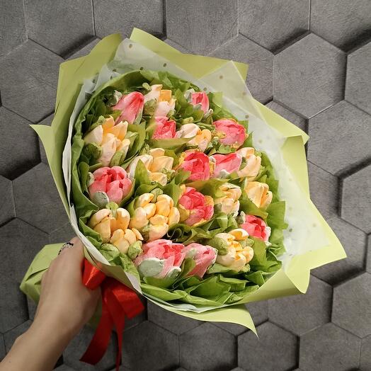 Bouquet of marshmallow tulips "Dream"