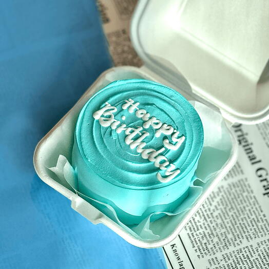 Korean Bento Cake Turquoise