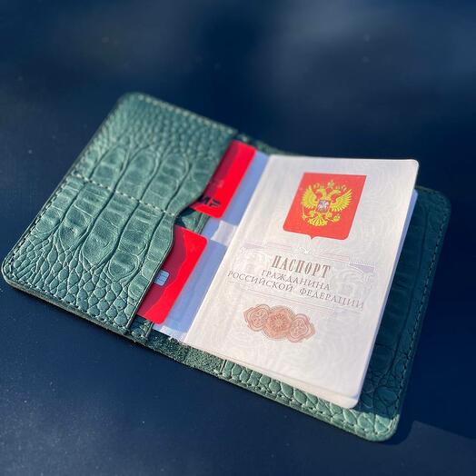 Обложка для паспорта натуральная кожа