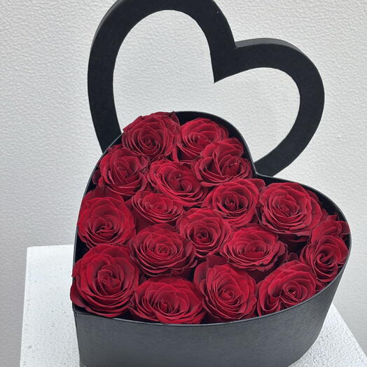 Flowers in a heart box